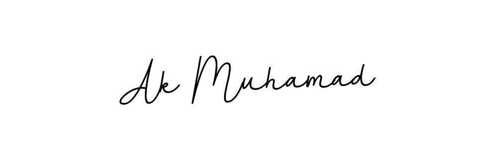 Design your own signature with our free online signature maker. With this signature software, you can create a handwritten (BallpointsItalic-DORy9) signature for name Ak Muhamad. Ak Muhamad signature style 11 images and pictures png