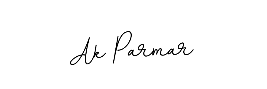 How to make Ak Parmar name signature. Use BallpointsItalic-DORy9 style for creating short signs online. This is the latest handwritten sign. Ak Parmar signature style 11 images and pictures png