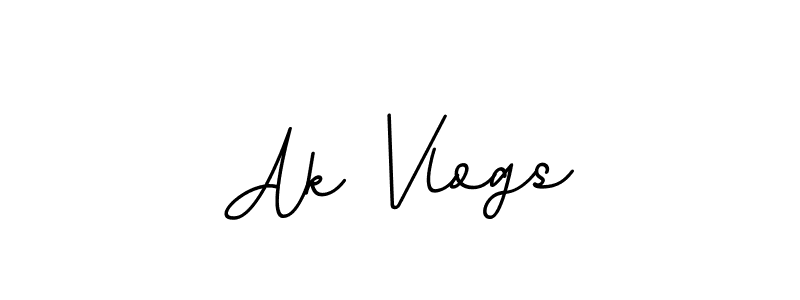 Ak Vlogs stylish signature style. Best Handwritten Sign (BallpointsItalic-DORy9) for my name. Handwritten Signature Collection Ideas for my name Ak Vlogs. Ak Vlogs signature style 11 images and pictures png