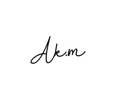 You should practise on your own different ways (BallpointsItalic-DORy9) to write your name (Ak.m) in signature. don't let someone else do it for you. Ak.m signature style 11 images and pictures png