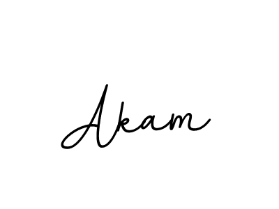 You should practise on your own different ways (BallpointsItalic-DORy9) to write your name (Akam) in signature. don't let someone else do it for you. Akam signature style 11 images and pictures png