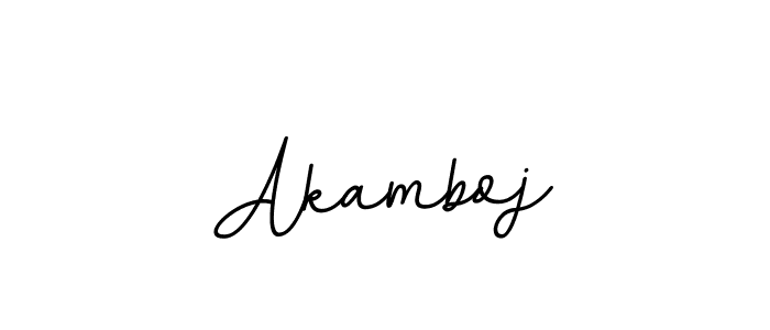 Use a signature maker to create a handwritten signature online. With this signature software, you can design (BallpointsItalic-DORy9) your own signature for name Akamboj. Akamboj signature style 11 images and pictures png