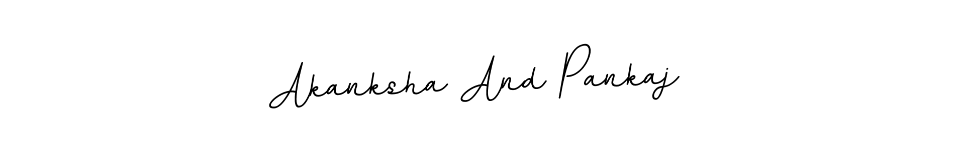 Create a beautiful signature design for name Akanksha And Pankaj. With this signature (BallpointsItalic-DORy9) fonts, you can make a handwritten signature for free. Akanksha And Pankaj signature style 11 images and pictures png