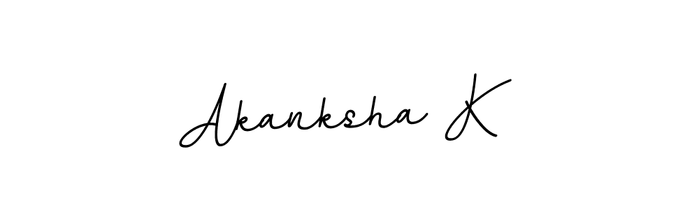 Design your own signature with our free online signature maker. With this signature software, you can create a handwritten (BallpointsItalic-DORy9) signature for name Akanksha K. Akanksha K signature style 11 images and pictures png