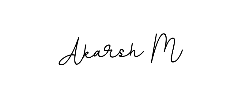 Make a beautiful signature design for name Akarsh M. With this signature (BallpointsItalic-DORy9) style, you can create a handwritten signature for free. Akarsh M signature style 11 images and pictures png