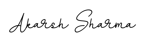 You should practise on your own different ways (BallpointsItalic-DORy9) to write your name (Akarsh Sharma) in signature. Don't let someone else do it for you. Akarsh Sharma signature style 11 images and pictures png