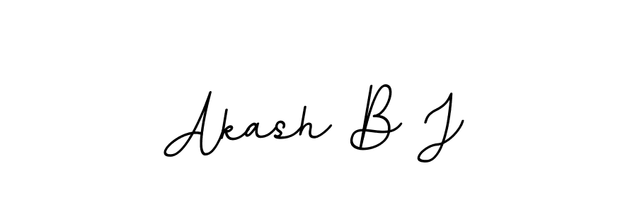 Design your own signature with our free online signature maker. With this signature software, you can create a handwritten (BallpointsItalic-DORy9) signature for name Akash B J. Akash B J signature style 11 images and pictures png