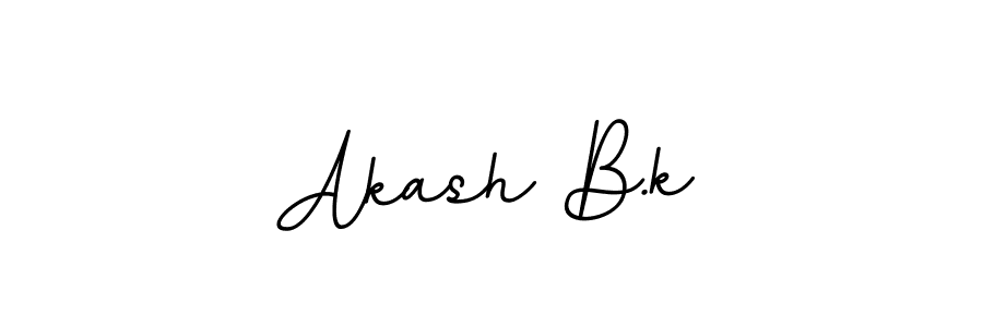 Use a signature maker to create a handwritten signature online. With this signature software, you can design (BallpointsItalic-DORy9) your own signature for name Akash B.k. Akash B.k signature style 11 images and pictures png