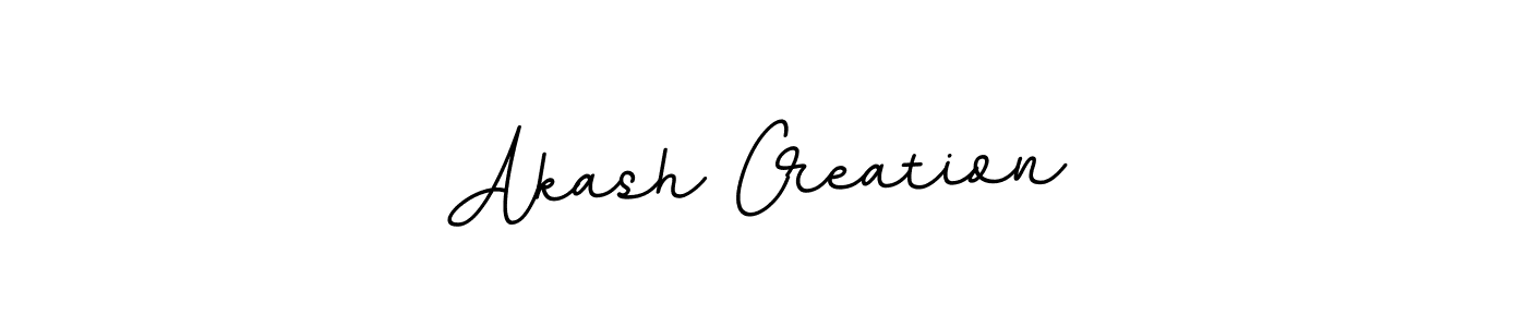 How to make Akash Creation name signature. Use BallpointsItalic-DORy9 style for creating short signs online. This is the latest handwritten sign. Akash Creation signature style 11 images and pictures png