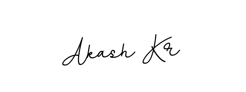 Use a signature maker to create a handwritten signature online. With this signature software, you can design (BallpointsItalic-DORy9) your own signature for name Akash Kr. Akash Kr signature style 11 images and pictures png