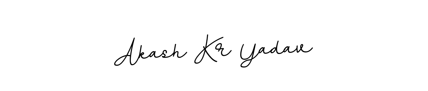 Use a signature maker to create a handwritten signature online. With this signature software, you can design (BallpointsItalic-DORy9) your own signature for name Akash Kr Yadav. Akash Kr Yadav signature style 11 images and pictures png