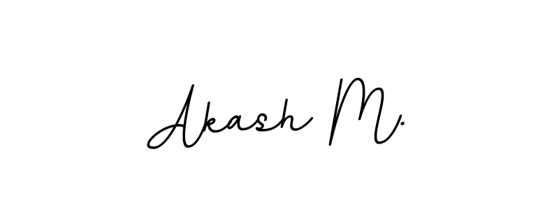 Make a beautiful signature design for name Akash M.. With this signature (BallpointsItalic-DORy9) style, you can create a handwritten signature for free. Akash M. signature style 11 images and pictures png