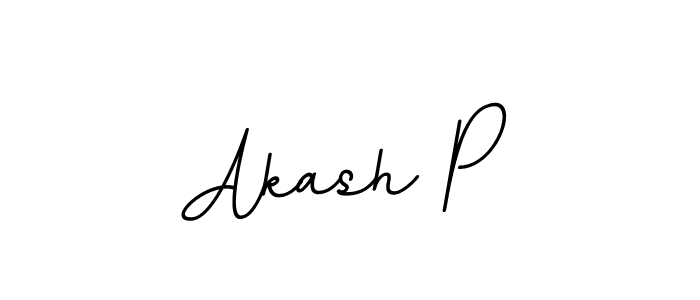 Design your own signature with our free online signature maker. With this signature software, you can create a handwritten (BallpointsItalic-DORy9) signature for name Akash P. Akash P signature style 11 images and pictures png