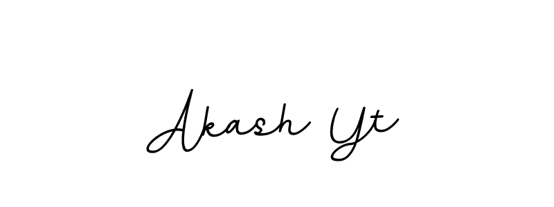 How to make Akash Yt name signature. Use BallpointsItalic-DORy9 style for creating short signs online. This is the latest handwritten sign. Akash Yt signature style 11 images and pictures png