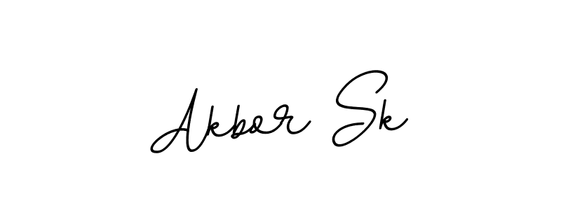 Make a beautiful signature design for name Akbor Sk. With this signature (BallpointsItalic-DORy9) style, you can create a handwritten signature for free. Akbor Sk signature style 11 images and pictures png