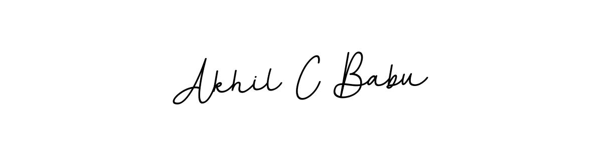Make a beautiful signature design for name Akhil C Babu. With this signature (BallpointsItalic-DORy9) style, you can create a handwritten signature for free. Akhil C Babu signature style 11 images and pictures png