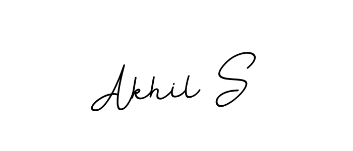 Design your own signature with our free online signature maker. With this signature software, you can create a handwritten (BallpointsItalic-DORy9) signature for name Akhil S. Akhil S signature style 11 images and pictures png