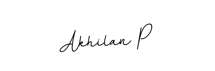 How to make Akhilan P name signature. Use BallpointsItalic-DORy9 style for creating short signs online. This is the latest handwritten sign. Akhilan P signature style 11 images and pictures png