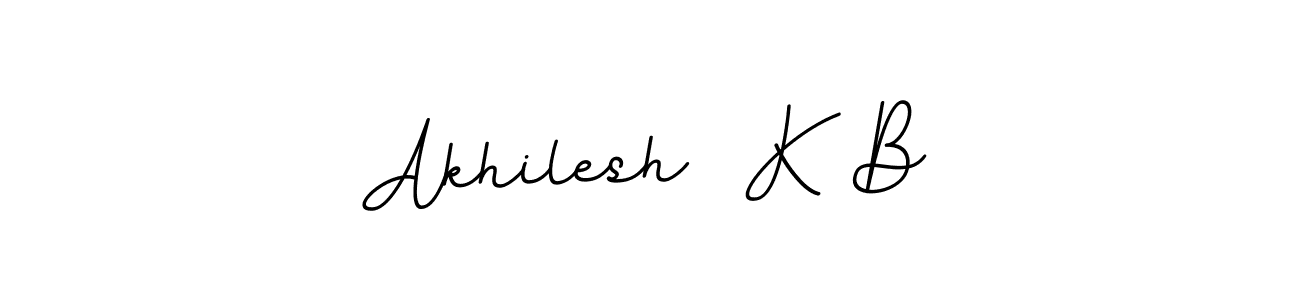 Also we have Akhilesh  K B name is the best signature style. Create professional handwritten signature collection using BallpointsItalic-DORy9 autograph style. Akhilesh  K B signature style 11 images and pictures png