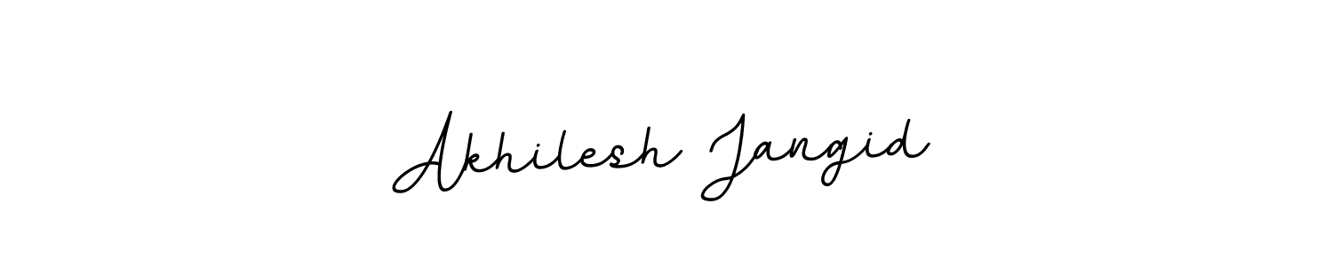 How to make Akhilesh Jangid name signature. Use BallpointsItalic-DORy9 style for creating short signs online. This is the latest handwritten sign. Akhilesh Jangid signature style 11 images and pictures png