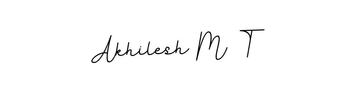 Use a signature maker to create a handwritten signature online. With this signature software, you can design (BallpointsItalic-DORy9) your own signature for name Akhilesh M T. Akhilesh M T signature style 11 images and pictures png