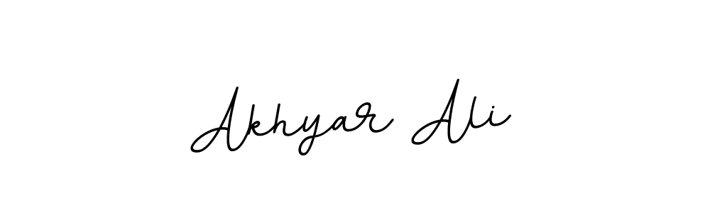 Make a beautiful signature design for name Akhyar Ali. With this signature (BallpointsItalic-DORy9) style, you can create a handwritten signature for free. Akhyar Ali signature style 11 images and pictures png