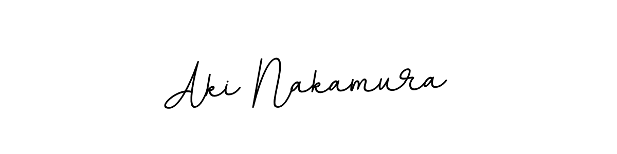 Create a beautiful signature design for name Aki Nakamura. With this signature (BallpointsItalic-DORy9) fonts, you can make a handwritten signature for free. Aki Nakamura signature style 11 images and pictures png