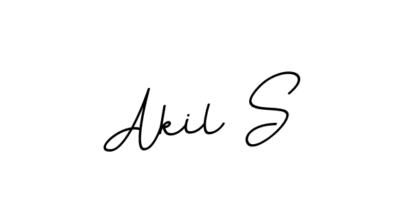 How to make Akil S name signature. Use BallpointsItalic-DORy9 style for creating short signs online. This is the latest handwritten sign. Akil S signature style 11 images and pictures png
