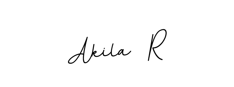 The best way (BallpointsItalic-DORy9) to make a short signature is to pick only two or three words in your name. The name Akila  R include a total of six letters. For converting this name. Akila  R signature style 11 images and pictures png