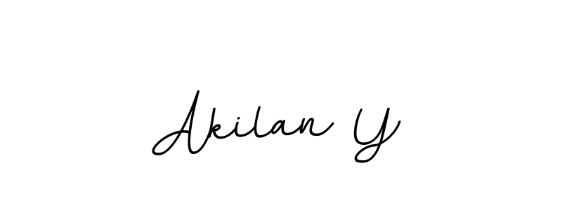 Use a signature maker to create a handwritten signature online. With this signature software, you can design (BallpointsItalic-DORy9) your own signature for name Akilan Y. Akilan Y signature style 11 images and pictures png
