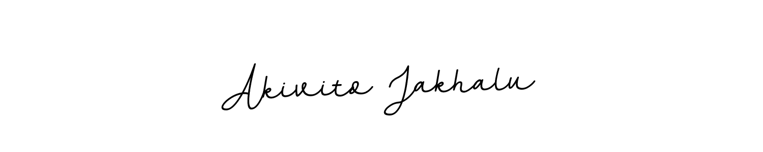 Use a signature maker to create a handwritten signature online. With this signature software, you can design (BallpointsItalic-DORy9) your own signature for name Akivito Jakhalu. Akivito Jakhalu signature style 11 images and pictures png