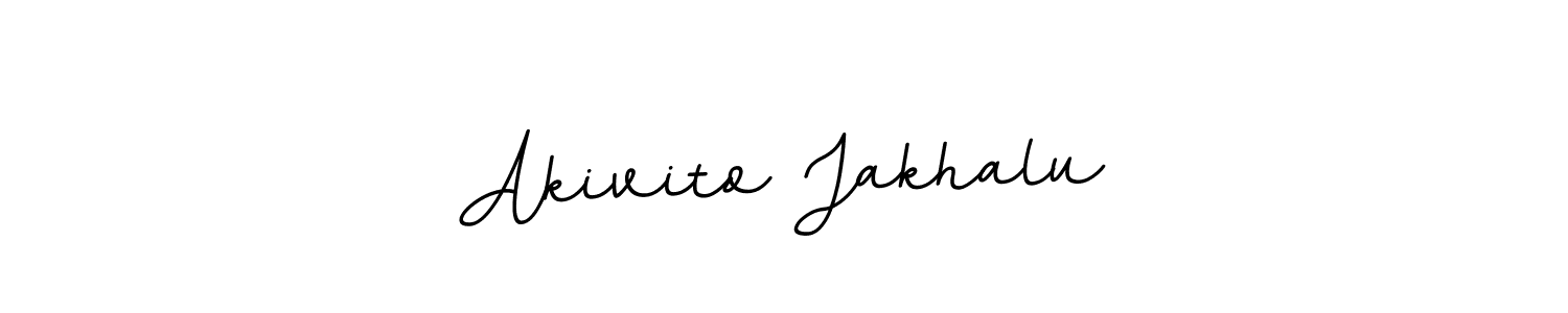 Use a signature maker to create a handwritten signature online. With this signature software, you can design (BallpointsItalic-DORy9) your own signature for name Akivito Jakhalu. Akivito Jakhalu signature style 11 images and pictures png