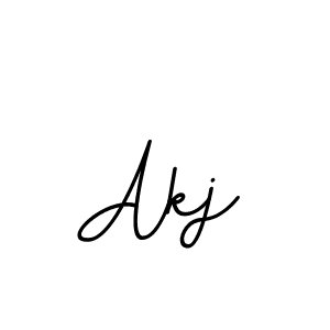 How to make Akj name signature. Use BallpointsItalic-DORy9 style for creating short signs online. This is the latest handwritten sign. Akj signature style 11 images and pictures png