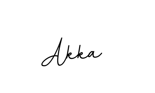 How to make Akka  name signature. Use BallpointsItalic-DORy9 style for creating short signs online. This is the latest handwritten sign. Akka  signature style 11 images and pictures png