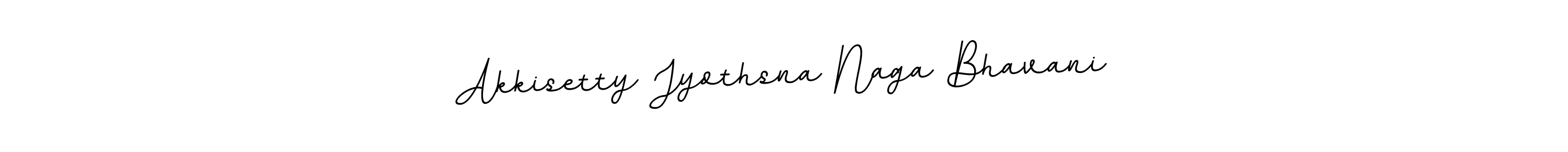 Create a beautiful signature design for name Akkisetty Jyothsna Naga Bhavani. With this signature (BallpointsItalic-DORy9) fonts, you can make a handwritten signature for free. Akkisetty Jyothsna Naga Bhavani signature style 11 images and pictures png