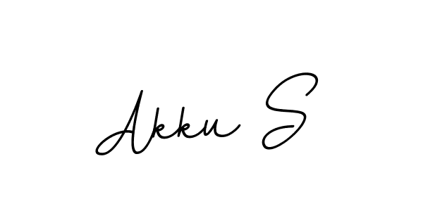 How to make Akku S name signature. Use BallpointsItalic-DORy9 style for creating short signs online. This is the latest handwritten sign. Akku S signature style 11 images and pictures png