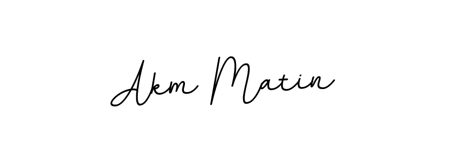 Use a signature maker to create a handwritten signature online. With this signature software, you can design (BallpointsItalic-DORy9) your own signature for name Akm Matin. Akm Matin signature style 11 images and pictures png