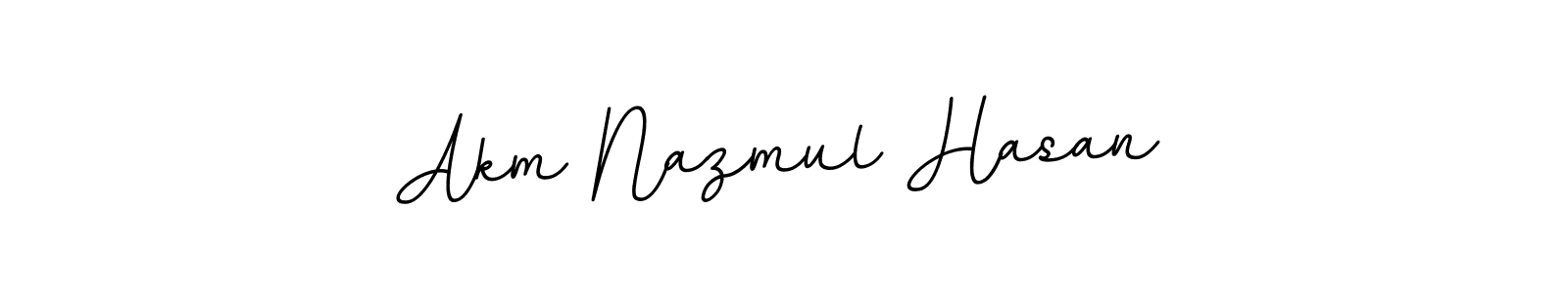 Design your own signature with our free online signature maker. With this signature software, you can create a handwritten (BallpointsItalic-DORy9) signature for name Akm Nazmul Hasan. Akm Nazmul Hasan signature style 11 images and pictures png