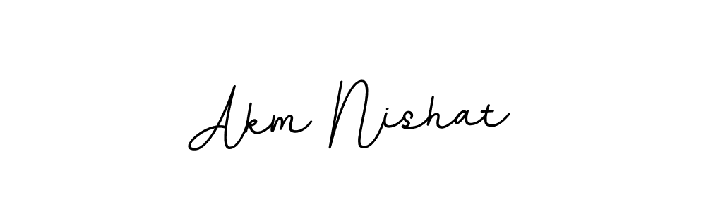 Use a signature maker to create a handwritten signature online. With this signature software, you can design (BallpointsItalic-DORy9) your own signature for name Akm Nishat. Akm Nishat signature style 11 images and pictures png