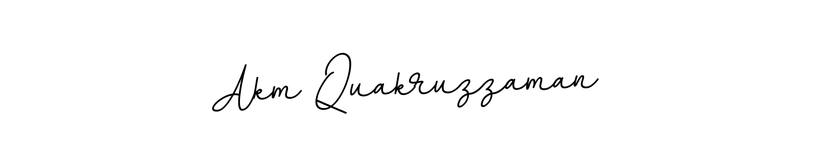 How to make Akm Quakruzzaman name signature. Use BallpointsItalic-DORy9 style for creating short signs online. This is the latest handwritten sign. Akm Quakruzzaman signature style 11 images and pictures png