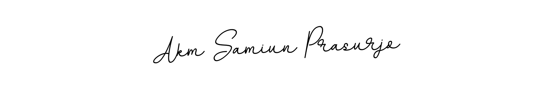 This is the best signature style for the Akm Samiun Prasurjo name. Also you like these signature font (BallpointsItalic-DORy9). Mix name signature. Akm Samiun Prasurjo signature style 11 images and pictures png