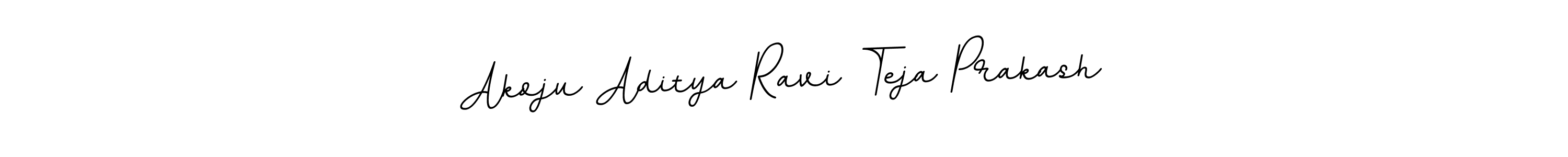 Akoju Aditya Ravi Teja Prakash stylish signature style. Best Handwritten Sign (BallpointsItalic-DORy9) for my name. Handwritten Signature Collection Ideas for my name Akoju Aditya Ravi Teja Prakash. Akoju Aditya Ravi Teja Prakash signature style 11 images and pictures png