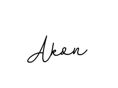 Make a beautiful signature design for name Akon. With this signature (BallpointsItalic-DORy9) style, you can create a handwritten signature for free. Akon signature style 11 images and pictures png