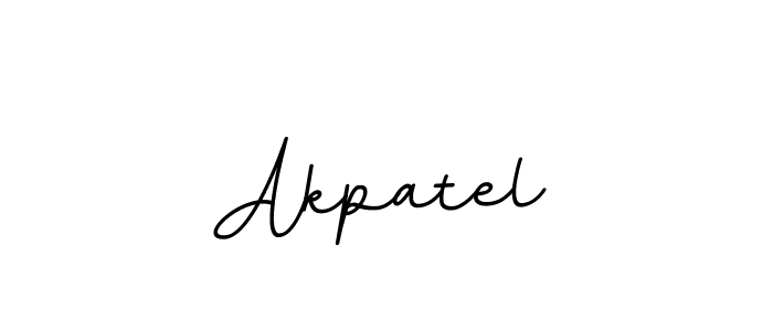 How to make Akpatel name signature. Use BallpointsItalic-DORy9 style for creating short signs online. This is the latest handwritten sign. Akpatel signature style 11 images and pictures png