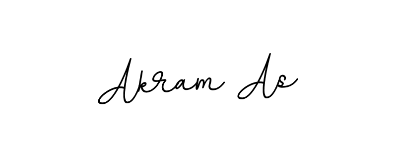 How to make Akram As name signature. Use BallpointsItalic-DORy9 style for creating short signs online. This is the latest handwritten sign. Akram As signature style 11 images and pictures png