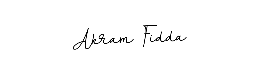 How to make Akram Fidda name signature. Use BallpointsItalic-DORy9 style for creating short signs online. This is the latest handwritten sign. Akram Fidda signature style 11 images and pictures png