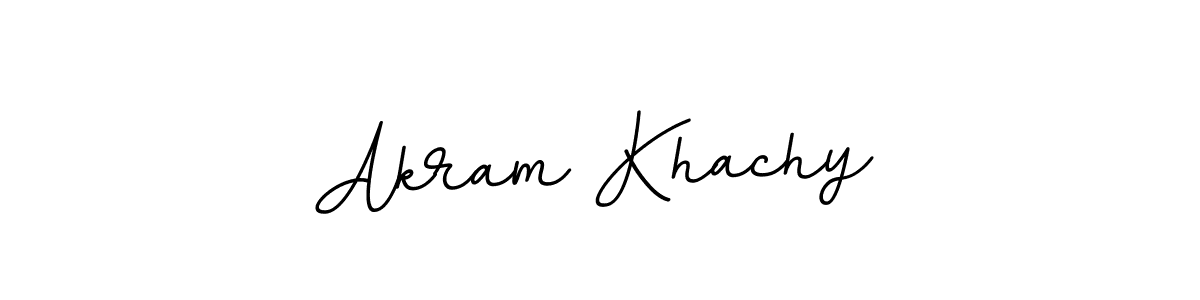 Create a beautiful signature design for name Akram Khachy. With this signature (BallpointsItalic-DORy9) fonts, you can make a handwritten signature for free. Akram Khachy signature style 11 images and pictures png