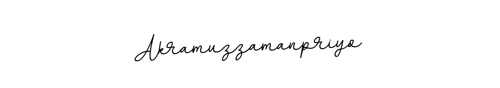 Use a signature maker to create a handwritten signature online. With this signature software, you can design (BallpointsItalic-DORy9) your own signature for name Akramuzzamanpriyo. Akramuzzamanpriyo signature style 11 images and pictures png