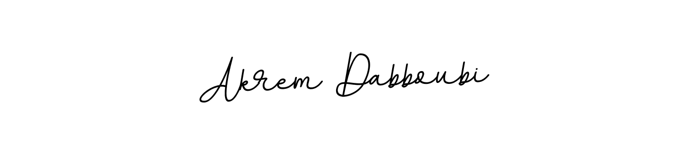 Create a beautiful signature design for name Akrem Dabboubi. With this signature (BallpointsItalic-DORy9) fonts, you can make a handwritten signature for free. Akrem Dabboubi signature style 11 images and pictures png