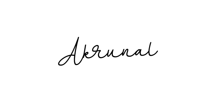 Make a beautiful signature design for name Akrunal. With this signature (BallpointsItalic-DORy9) style, you can create a handwritten signature for free. Akrunal signature style 11 images and pictures png